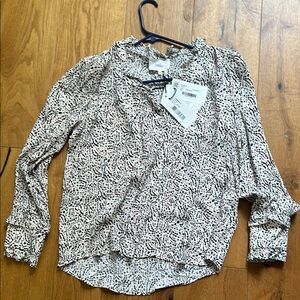 Chic Women's Black and White and Pink Blush by BA&SH Blouse